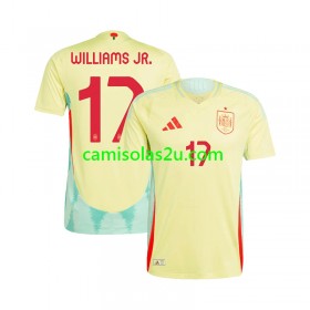 Camisolas de futebol Espanha WILLIAMS JR 17 Equipamento Alternativa Euro 2024 Manga Curta